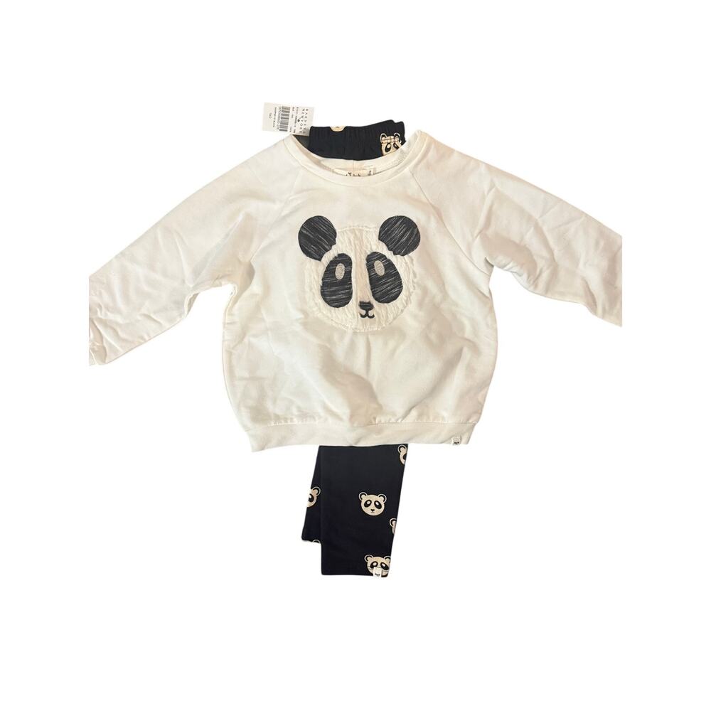 NWT Oh Baby! Barneys New York Panda Sweatshirt and Sweatpants Outfit 18-24mo